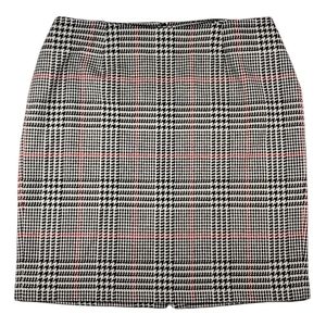 Talbots Wool Blend Houndstooth Midi Skirt
